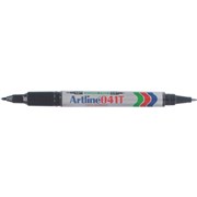 Artline 041T Permanent Dual Nib Marker Black