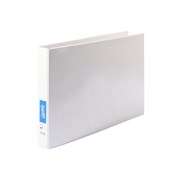 Bantex 279207 Insert Binder A3 4DRing 25mm Landscape PP White 100851663