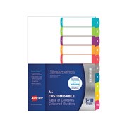 Avery 920147 ReadyIndex 110 Tab A4 PP Brights
