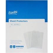 Bantex 100855047 Tough Sheet Protectors PP A4 120 Micron Portrait Box 100