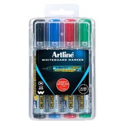 Artline 577 Whiteboard Bullet Marker Assorted Wallet 4 Hard Case