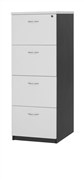 Aspire Filing Cabinet 4 Drawer 476W x 550D x 1324H mm White Ironstone