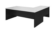 Aspire 3 Piece Corner Workstation 1800W x 1800W x 600D x 730H mm White Ironstone Drawers  Pedestal Not Included