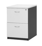 Aspire Filing Cabinet 2 Drawer 476W x 550D x 700H mm White Ironstone