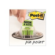 Post It Flags 680HVSD Sign  Date Desk Grip Dispenser Bright Green
