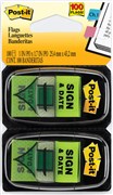 Post It Flags 680SD2 Sign  Date Bright Green Twin Pack