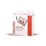 Velcro 42719 Self Adhesive Hook  Loop Tape 19mm x 18m White20141