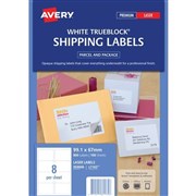 Avery 959006 L7165 Shipping Labels with Trueblock Laser 991 x 677mm 8 Per Sheet Pack 100