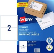 Avery 959008 L7168 Shipping Labels with Trueblock Laser 1996 x 1435mm 2 Per Sheet Pack 100