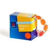 Avery 937301 Dispener Dots 24mm Diameter Fluro Orange Pack 350