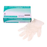 Stylus 4311 Latex Disposable Gloves Medium Cream Box 100