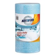Northfork 631253641 Heavy Duty Antibacterial Wipes Perforated 45m Roll 90 sheets Blue