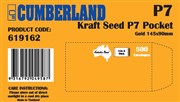 Envelope 619162 Moist  Seal No 7 Seed 145 x 90mm Kraft Box 500