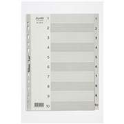 Bantex A4 Polypropylene Dividers 110 Grey