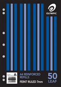 Olympic 141412 Reinforced Loose Leaf Refills A4 50 Leaf 7 Hole Reinforced