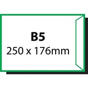 Envelope 196967 B5 250 x 176mm Peel  Seal White Box 250 607331