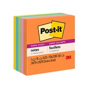 Post It Notes 654 5SSUC 6545SSAU 76 x 76mm Super Sticky Rio De Janeiro Assorted Pack 5