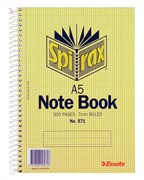 Spirax 571 Notebook A5 300 Page Side Open