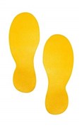 Durable 172704 Floor Marking Shaped Foot Yellow Pack 10
