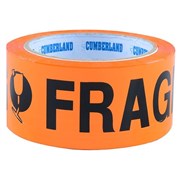 Marbig 7188 Fragile Tape 46mics 48mm x 66m Orange Pack 6