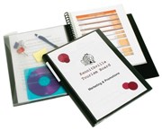 Marbig 2003202 Professional Display Book Refillable 20 Pocket A4 with Insertable Cover Black