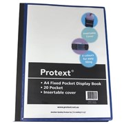 Display Book NP9623 A4 20 Pocket with Insertable Cover Black