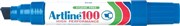 Artline 100 Permanent Marker Chisel 7512mm Blue