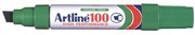 Artline 100 Permanent Marker Chisel 7512mm Green