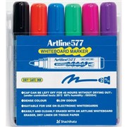 Artline 577 Whiteboard Marker Bullet Assorted Wallet 6