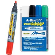 Artline 577 Whiteboard Marker Bullet Assorted Wallet 4