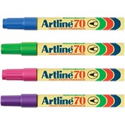 Artline 70 Permanent Marker Bullet 15mm Assorted Brights Box 12