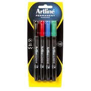 Artline 107174 Supreme Permanent Marker Bullet 10mm Assorted Pack 4