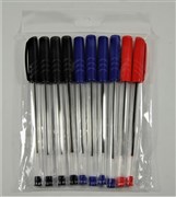 Ballpoint Pens 1mm Assorted Pack 10