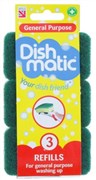 Dishmatic Dish Brush Sponge Refill Pack 3