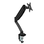 Executive Gas Spring Single Monitor Arm Clamp  Grommet Fix Kit Included  Black