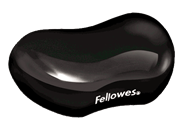 Fellowes 9112301 Gel Crystals Flex Wrist Rest Black
