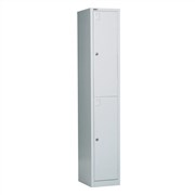 GO Locker Two Door 1830H x 305W x 455D mm Silver Grey