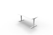 Boost Plus Single Sided Workstation 1800mm x 750mm White Frame with Natural White Top