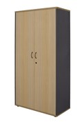 Stationery Cupboard Half Door 900W x 450D x 1800H mm Natural Oak  Ironstone