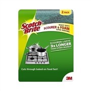 Scotch Brite Heavy Duty Scourer Sponge Pack 2