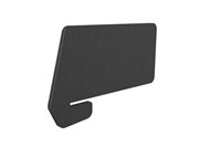 Eco Panel Slide Over Desk Screen 820  700mm W x 400mm H x 27mm Thick Pinnable Surface Black