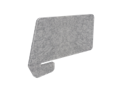Eco Panel Slide Over Desk Screen 820  700mm W x 400mm H x 27mm Thick Pinnable Surface Marble Grey